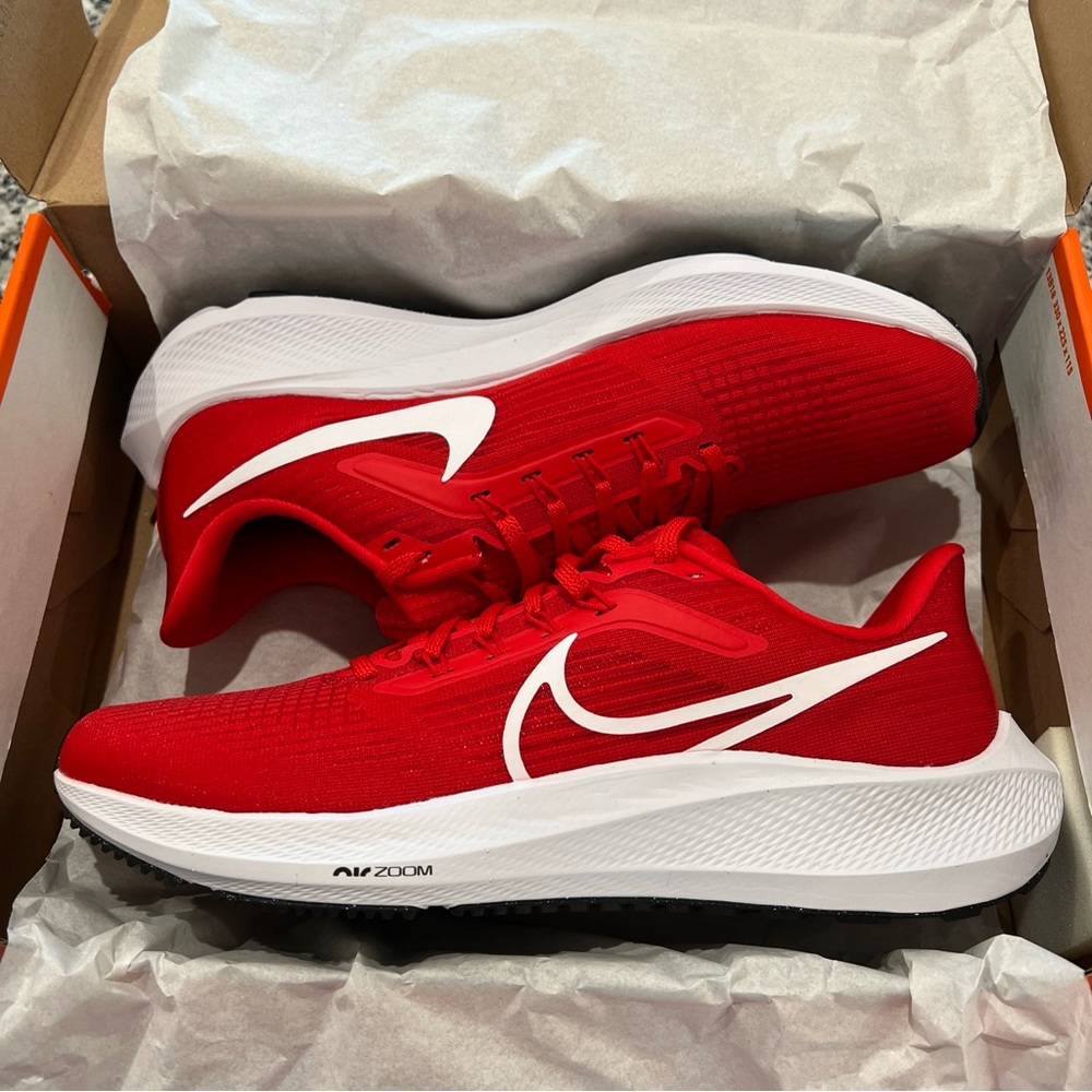Mens Nike Air Zoom Pegasus 39 Red Running Shoes 2022 DM0164-602
